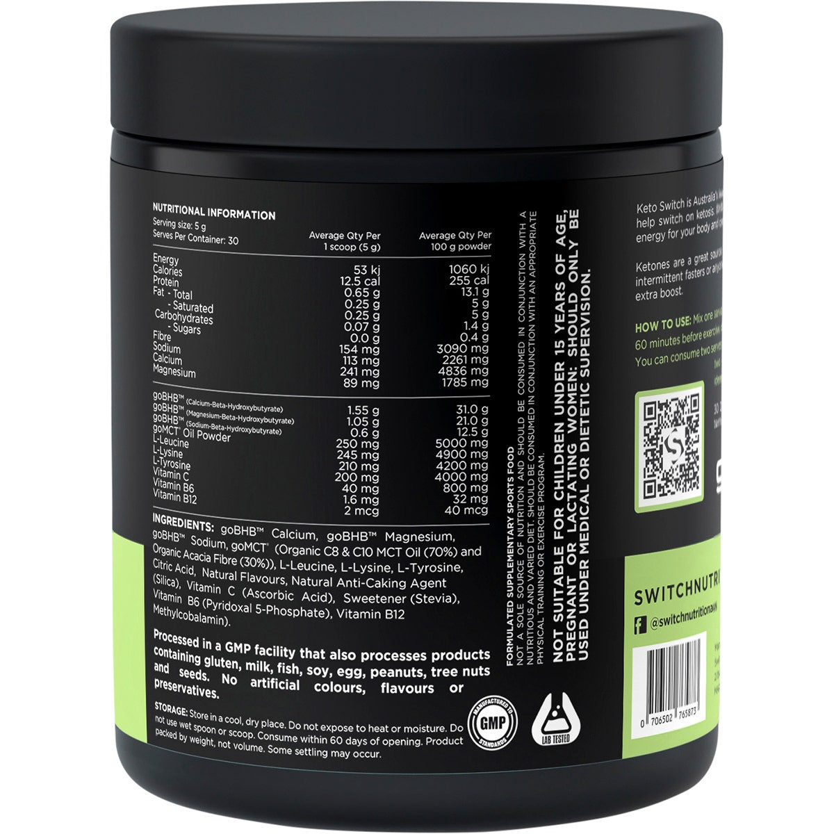 Keto BHB Ketogenic Performance Fuel Raspberry 150g
