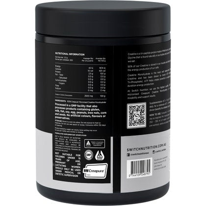 Creatine 100% Pure Monohydrate Unflavoured 500g