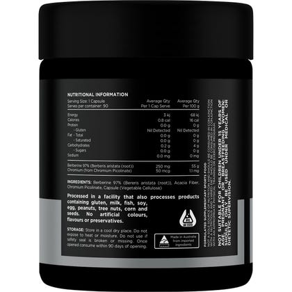 Berberine+ Plus Chromium Picolinate 90 Caps