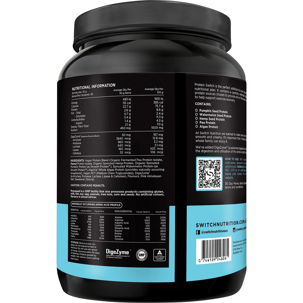 Protein Organic Sprouted Plant Peanut Butter Toffee 900g