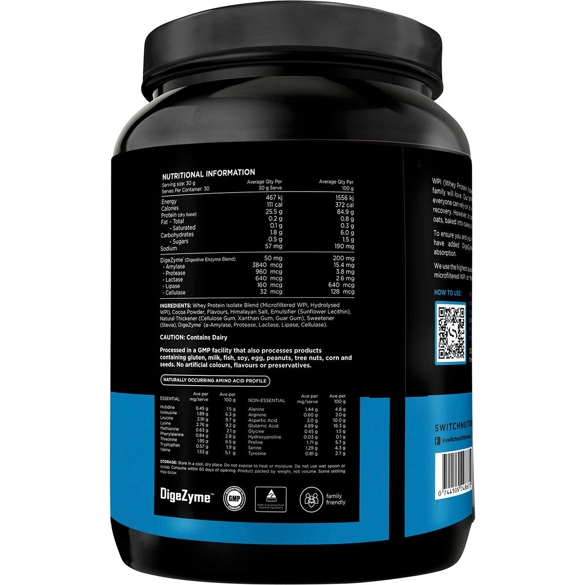 WPI Premium Whey Protein Isolate Milk Chocolate 900g