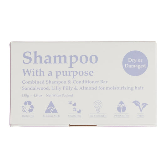 Shampoo With A Purpose Shampoo & Conditioner Bar Dry or Damaged 135g