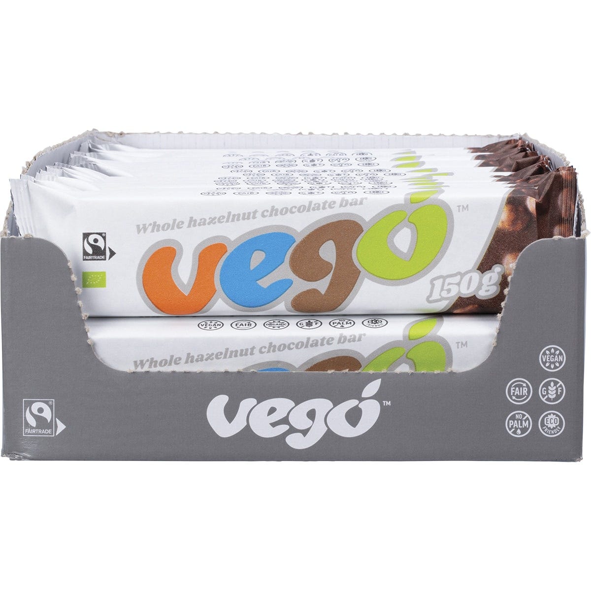 VEGO Whole Hazelnut Chocolate Bar Mini 20x65g