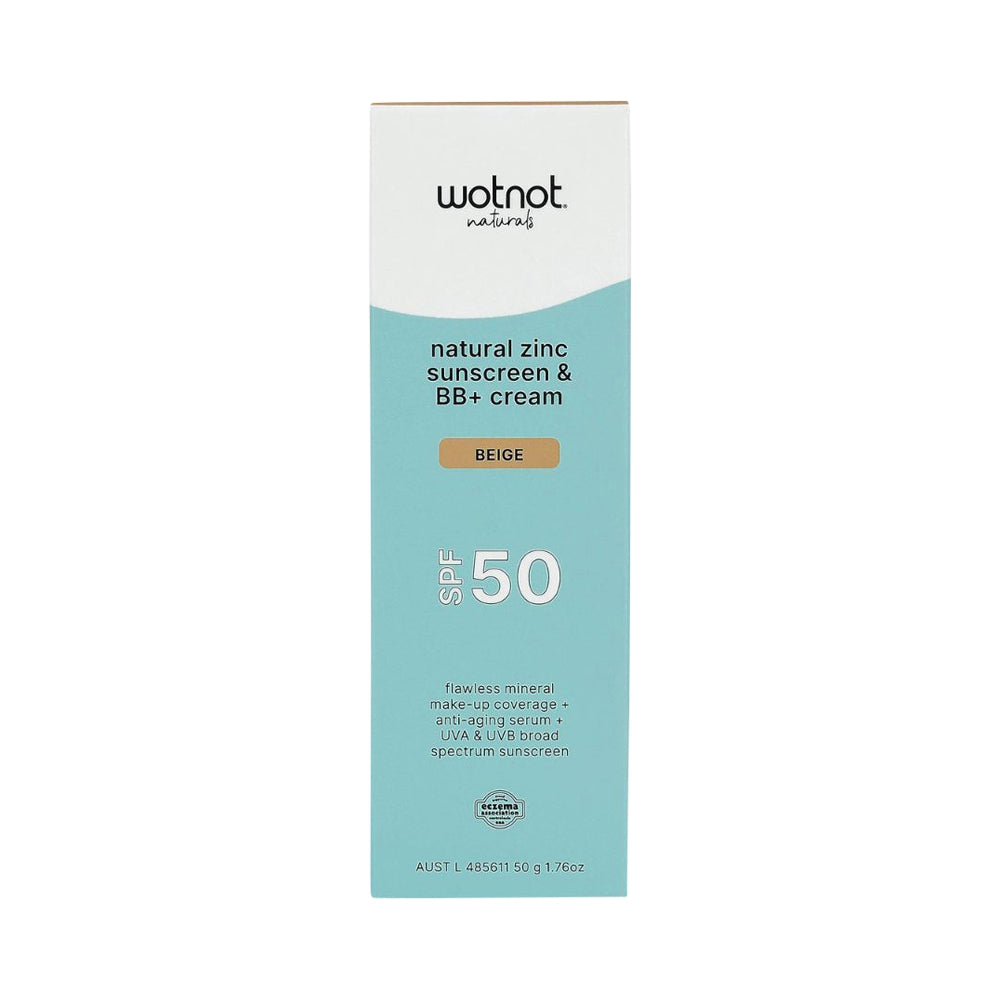 WOTNOT SUNSCREEN & BB+ CREAM SPF50 BEIGE 50G