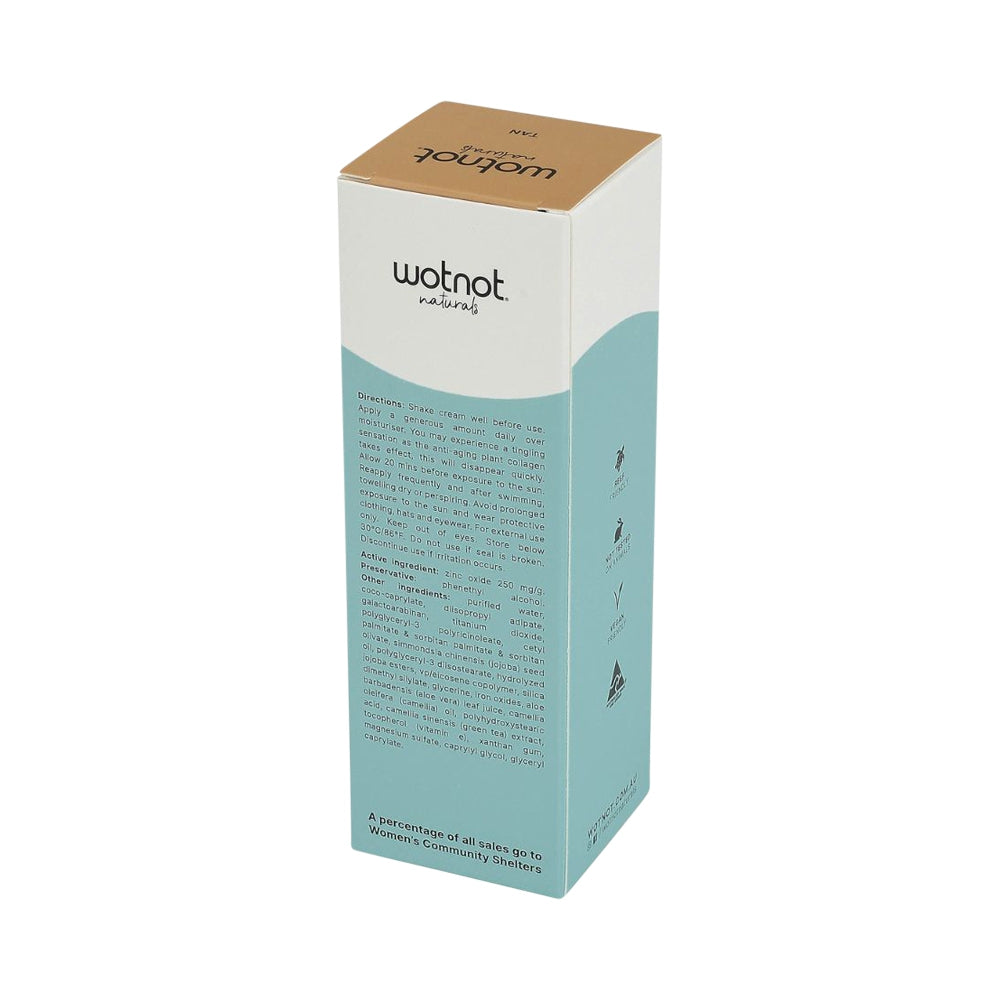 WOTNOT SUNSCREEN & BB+ CREAM SPF50 TAN 50G