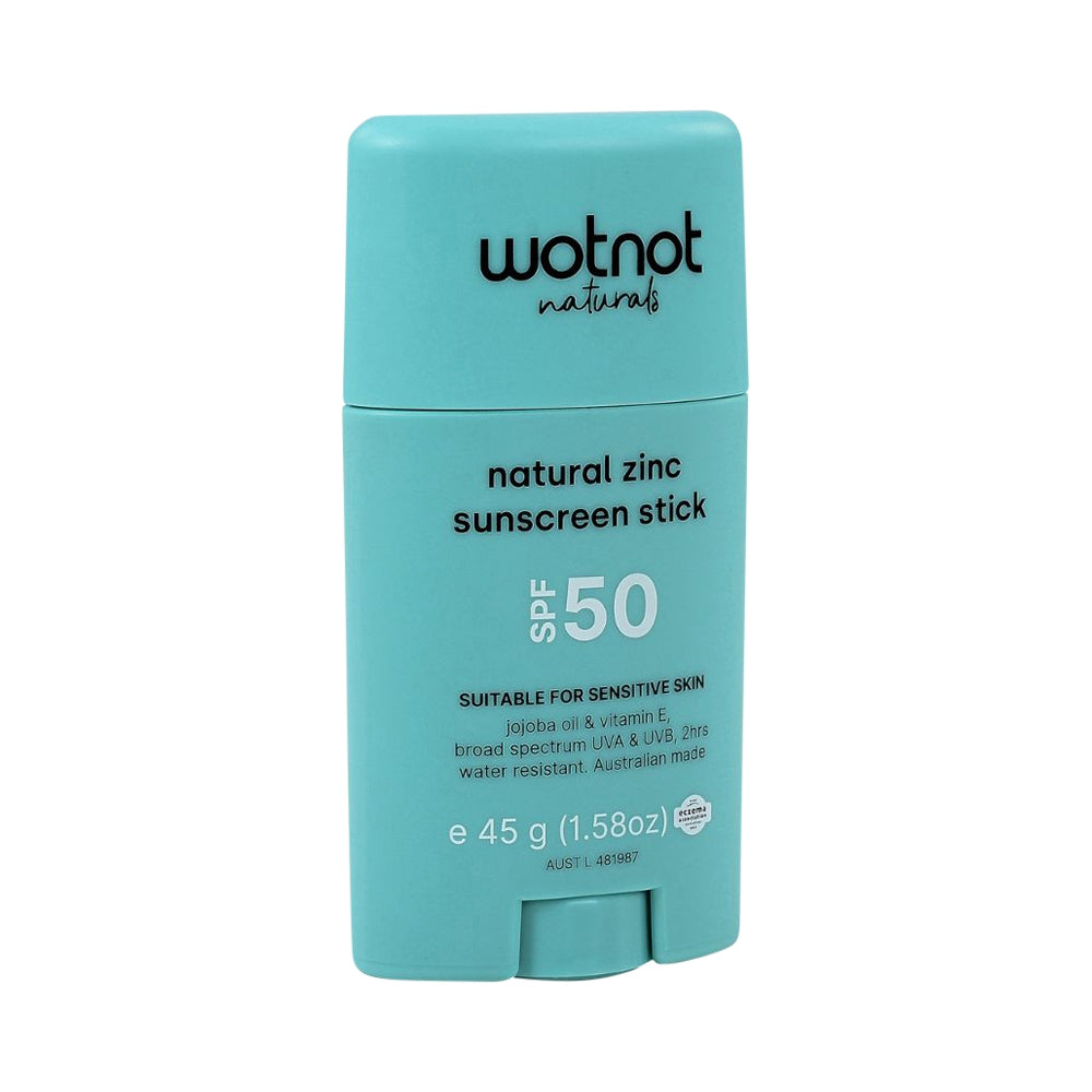 WOTNOT SUNSCREEN STICK NATURAL ZINC SPF50 45G