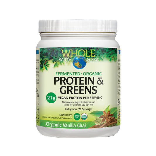 Whole Earth & Sea Organic Fermented Protein & Greens Vanilla Chai 656g