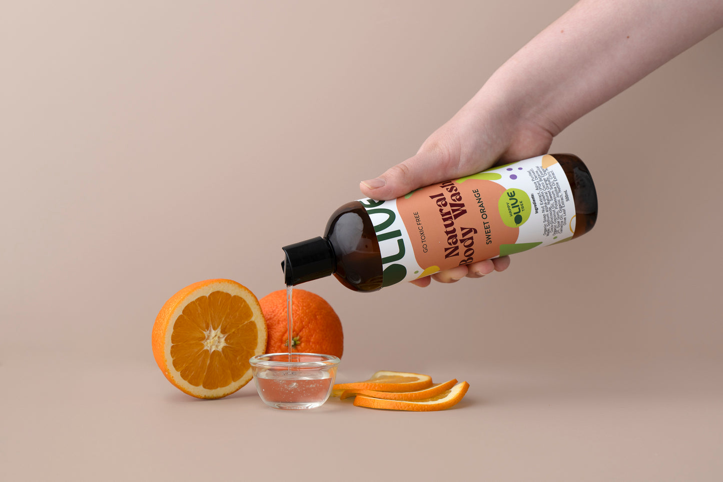Body Wash Sweet Orange 500ml Non-Toxic, Plant-Based, Essential Oils