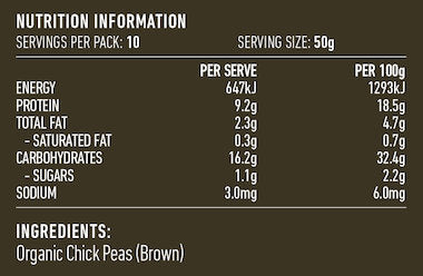 Chana Dahl (Split Peas) Organic 500g
