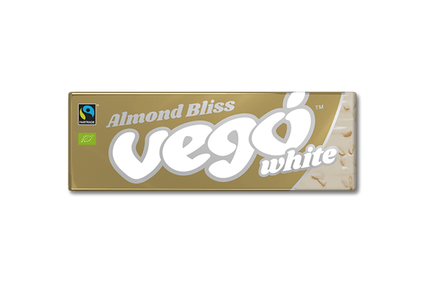 VEGO White Chocolate Bar Almond Bliss 18x50g