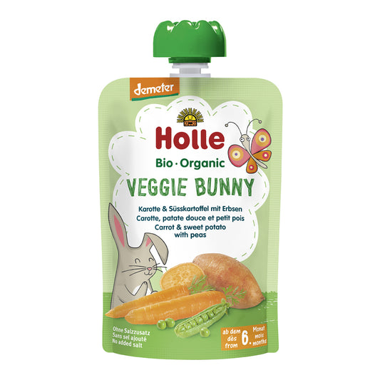 Holle Veggie Bunny - Carrot & Sweet Potato with Peas 100g