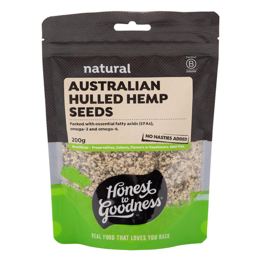 Honest To Goodness Australian Hulled Hemp Seeds 200g