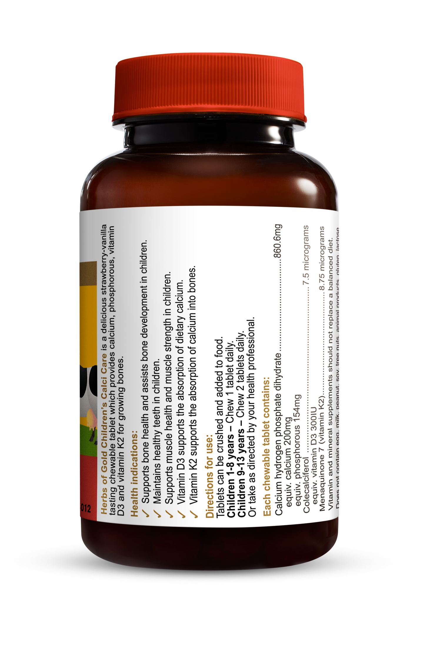 Herbs Of Gold Childrens Calci Care 60 Chewable Tablets