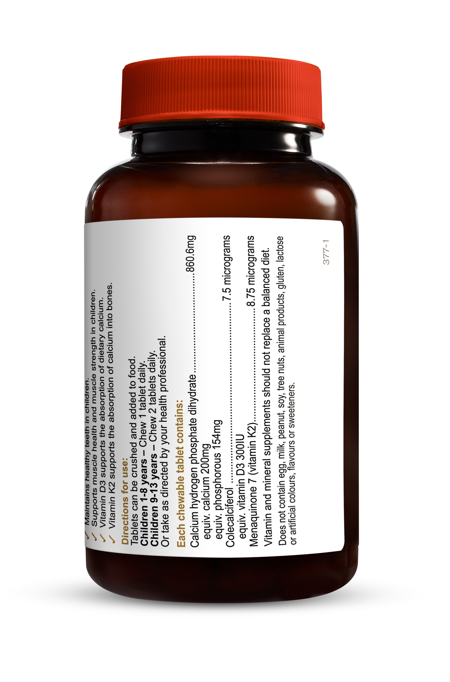 Herbs Of Gold Childrens Calci Care 60 Chewable Tablets
