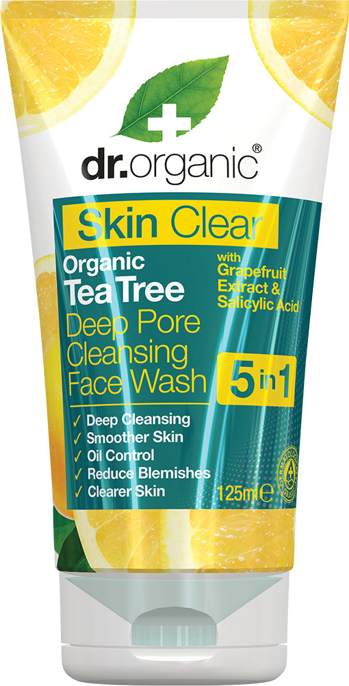Deep Pore Cleansing Face Wash Skin Clear Tea Tree 125ml