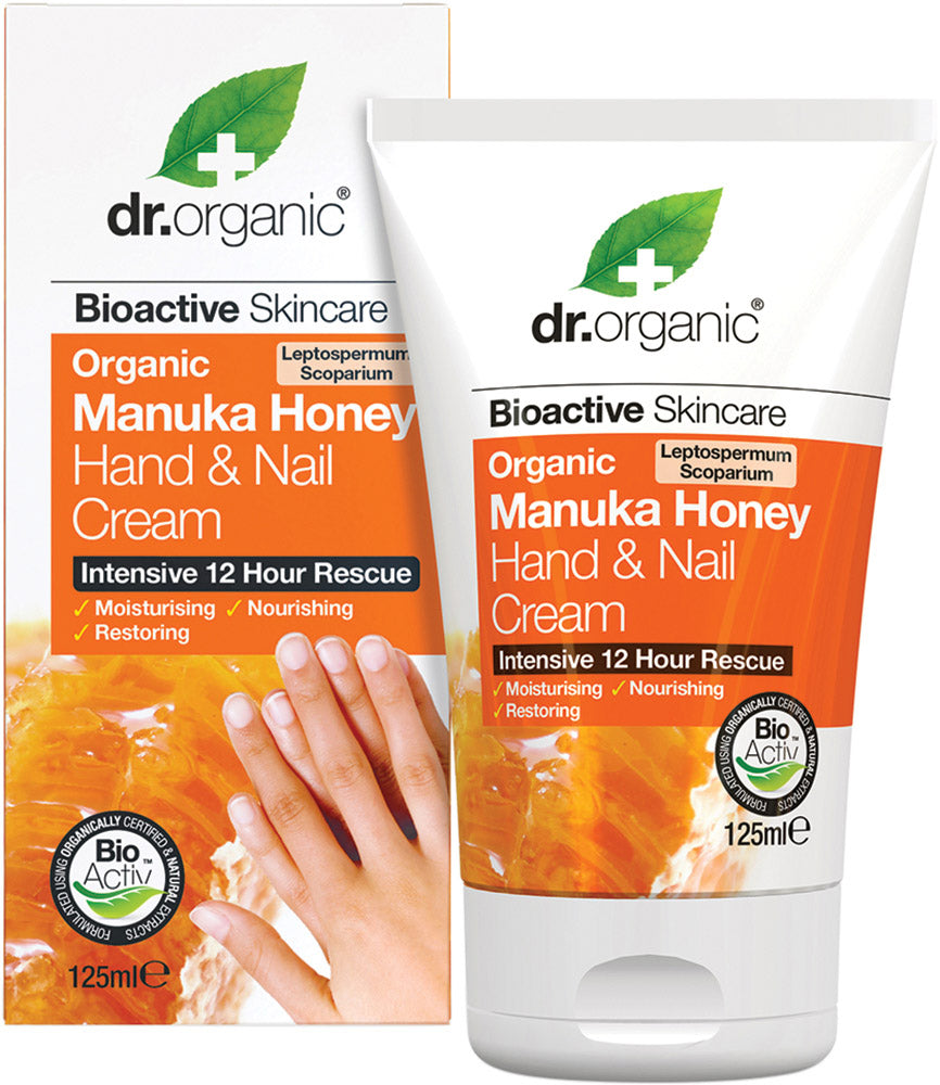 DR ORGANIC Hand & Nail Cream - Organic Manuka Honey 125ml