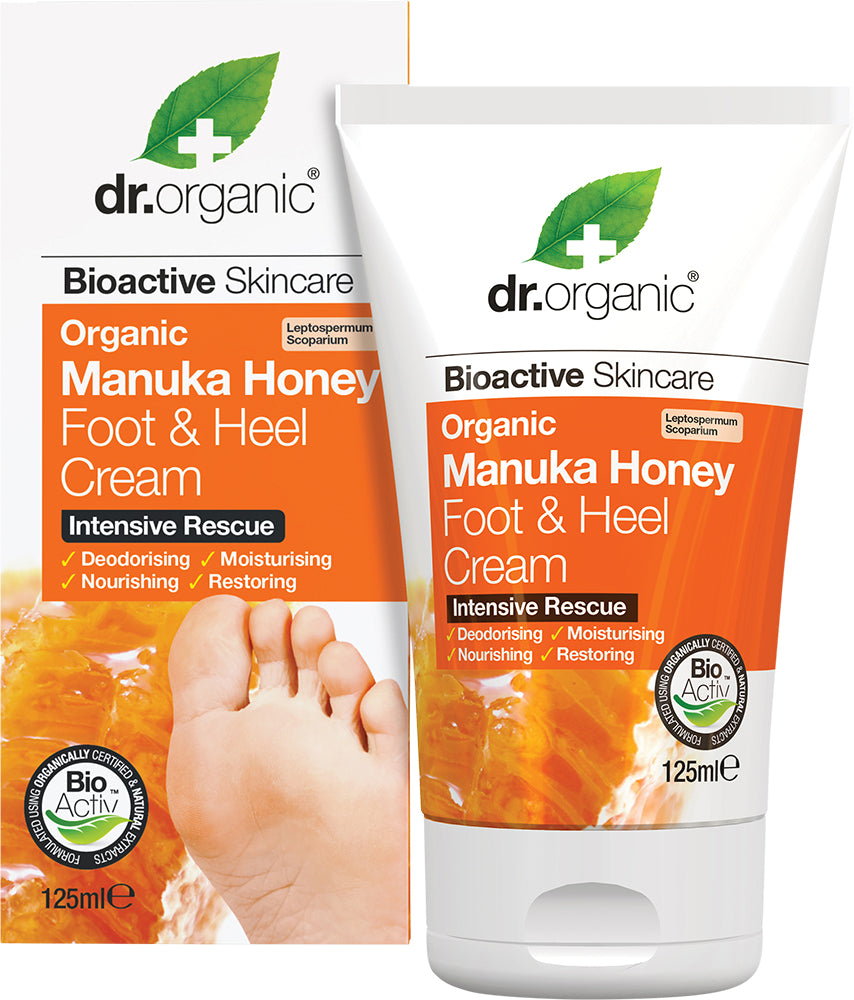 DR ORGANIC Foot & Heel Cream - Organic Manuka Honey 125ml