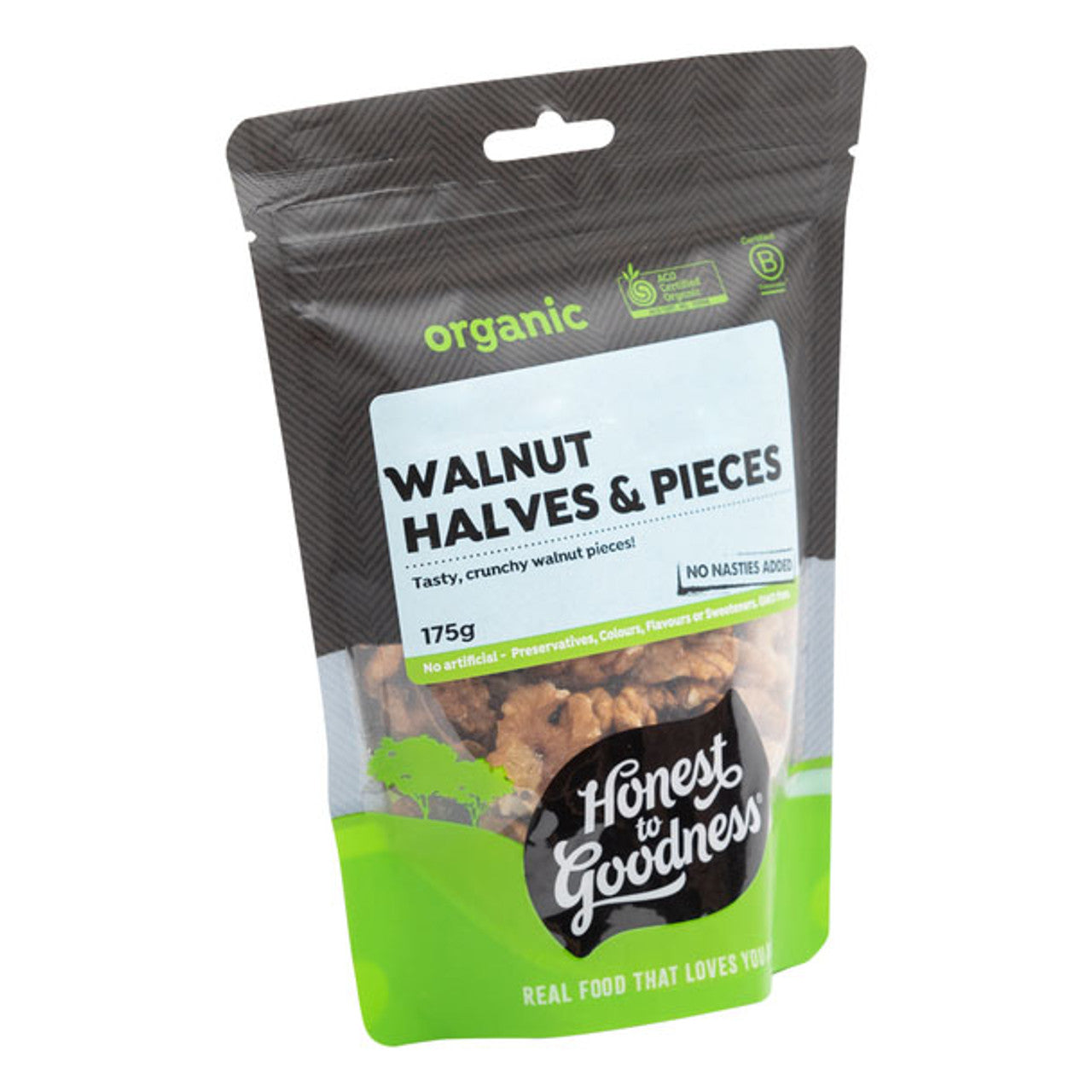 Honest To goodness Organic Walnuts Premium Halves And Pieces 175g