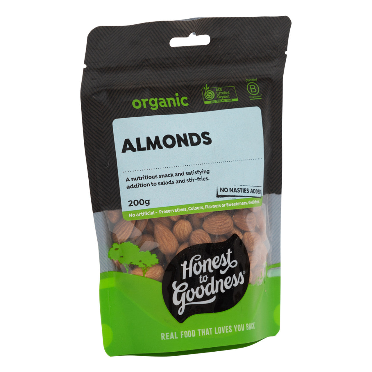 Honest To Goodness Organic Almonds 200g