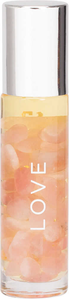 SUMMER SALT BODY Essential Oil Roller 24K Gold Love Rose Quartz 10ml