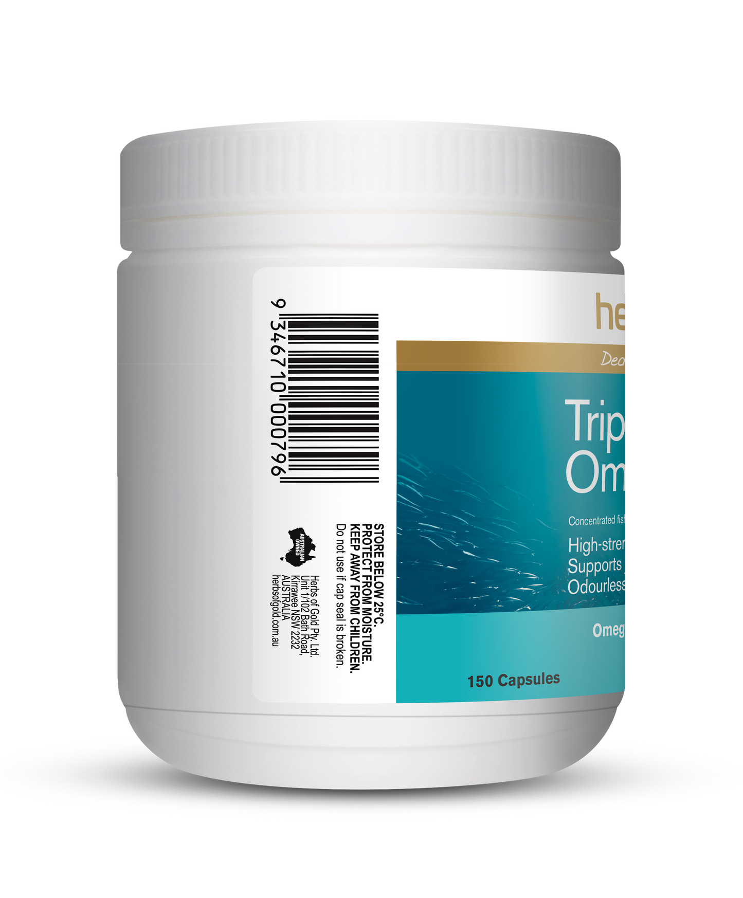 Herbs Of Gold Triple Strength Omega-3 150 Capsules