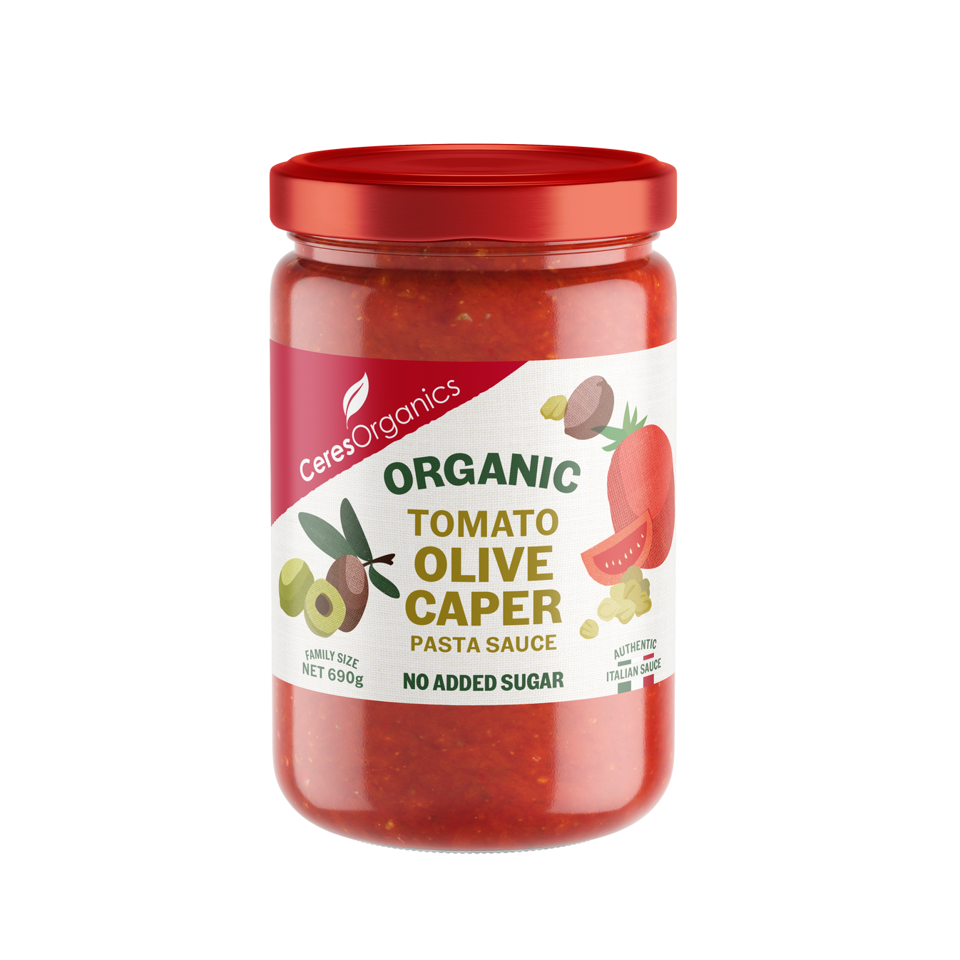 Pasta Sauce Tomato Olive Caper 690g