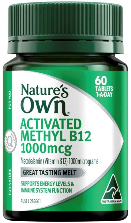 NATURES OWN TAB ACTIVATED METHYL B12 1000MCG