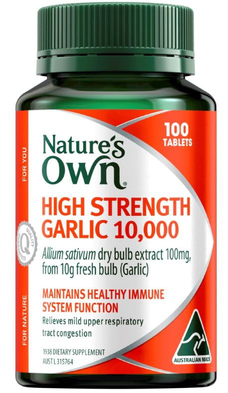 NATURES OWN TAB HIGH STRENGTH GARLIC 10000