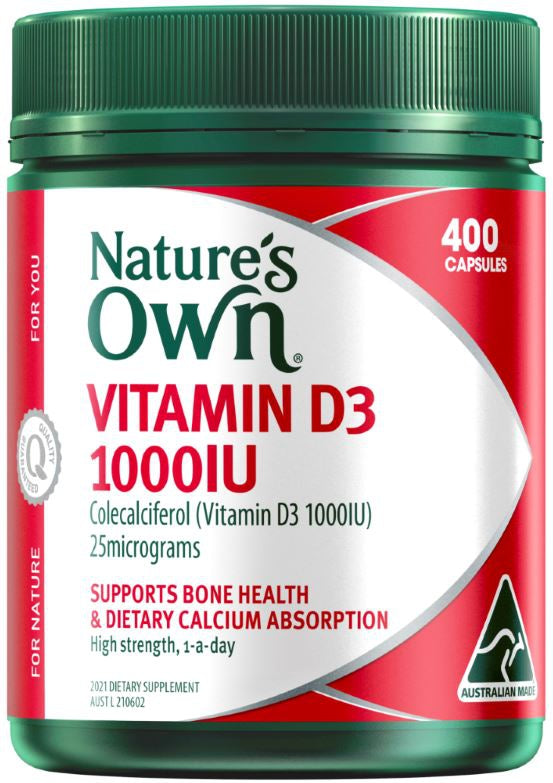 NATURES OWN CAP VIT D3 1000IU