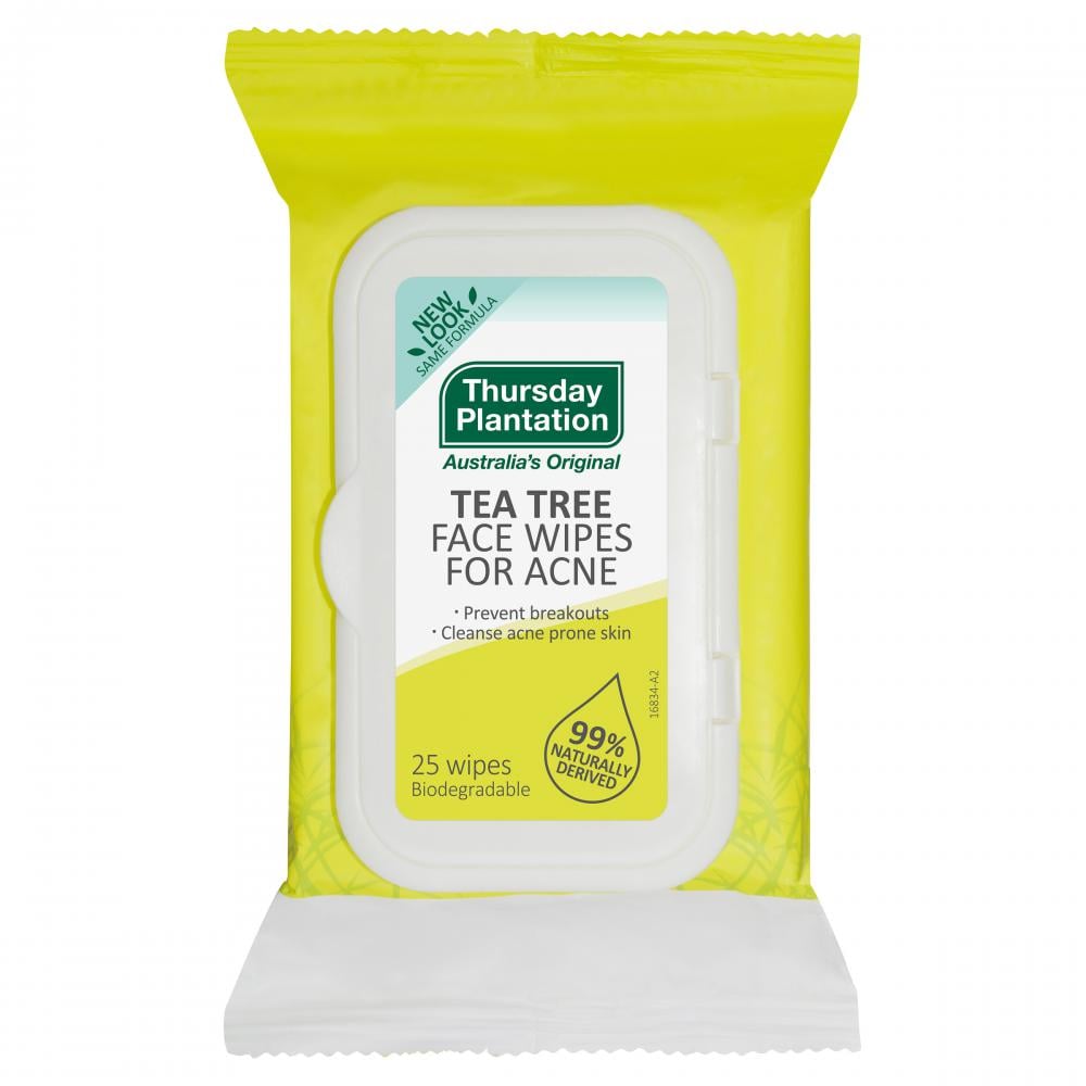 Thursday Plantation Tea Tree Face Wipes For Acne x 25 Pack