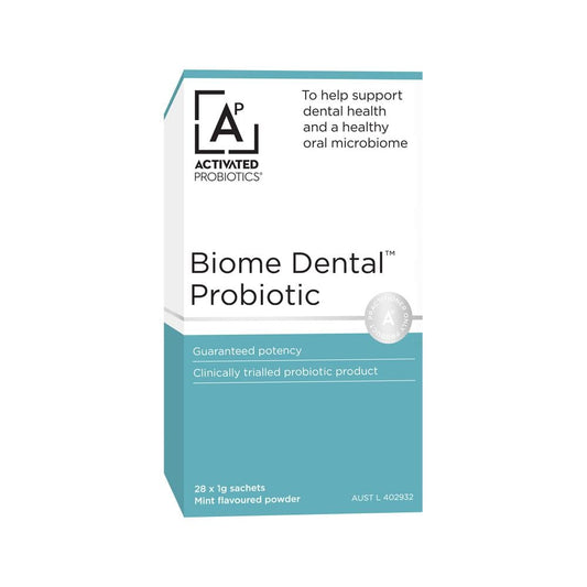 Activated Probiotics Biome Dental Probiotic Mint Sachets 1g x 28 Pack