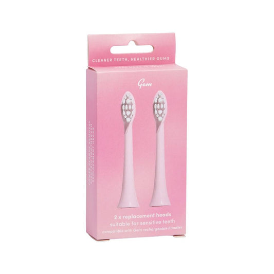 GEM TOOTHBRUSH ELECTRIC	REPLACEM HEADS COCONUT X 2 PK