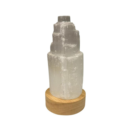 ALTERNATIVE DISTRIBUTION SELENITE LAMP MINI MOUNTAIN WITH LED BASE 10CM