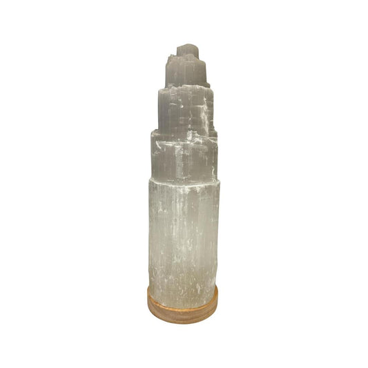 ALTERNATIVE DISTRIBUTION SELENITE LAMP MOUNTAIN WITH LED BASE 30CM