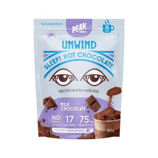 PEAK CHOCOLATE UNWIND SLEEPY HOT CHOCOLATE MILK 187.5G