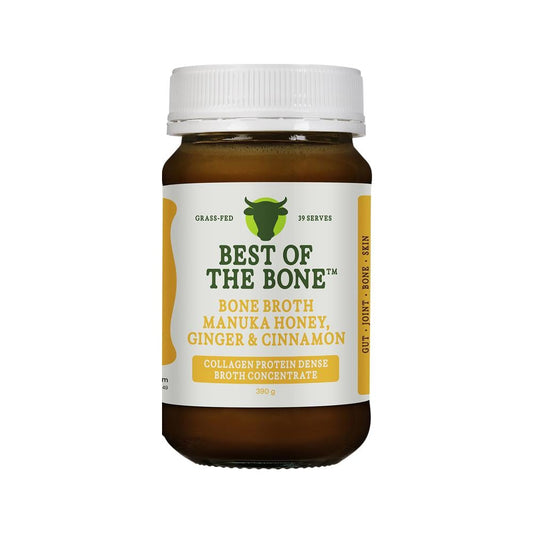 BEST OF THE BONE BONE BROTH BEEF CONCENTRATE MANUKA HONEY GINGER & CINNAMON 390G
