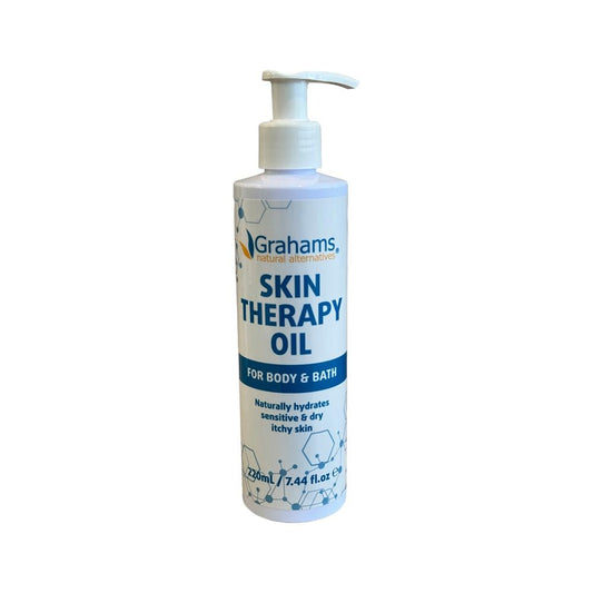 GRAHAMS NATURAL SKIN THERAPY OIL FOR BODY & BATH 220ML