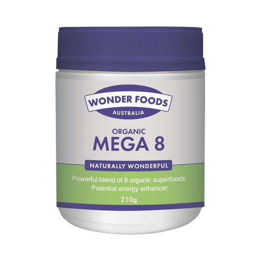 WONDER FOODS ORGANIC MEGA 8 SUPERFOOD SUPPLEMENT 210G