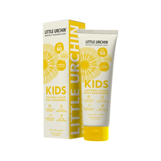 LITTLE URCHIN NATURAL KIDS SUNSCREEN CLEAR ZINC SPF 50 100G