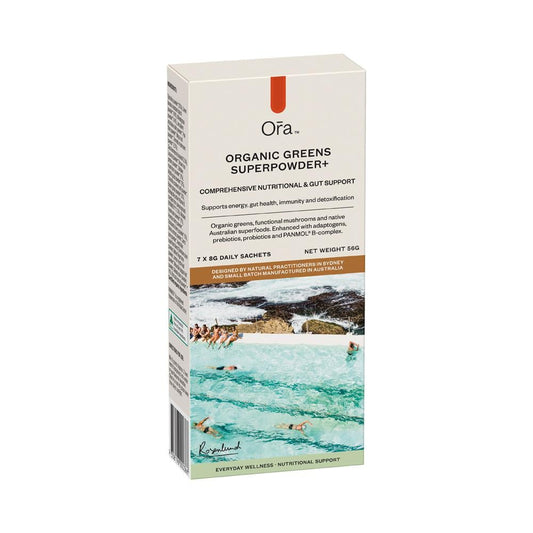 ORA ORGANIC GREENS SUPERPOWDER SACHET 8G X 7 PACK