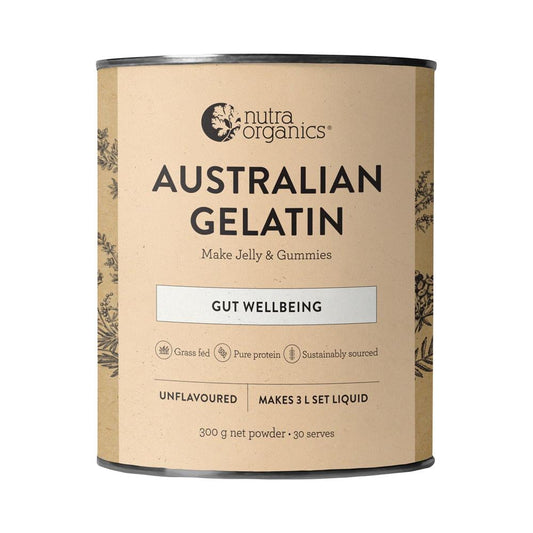 NUTRA ORGANICS AUSTRALIAN GELATIN UNFLAVOURED 300G