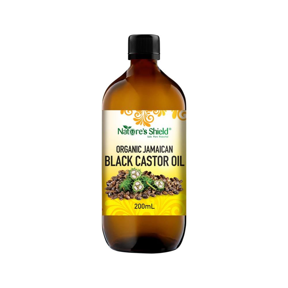 NATURES SHIELD ORGANIC JAMAICAN BLACK CASTOR OIL 200ML