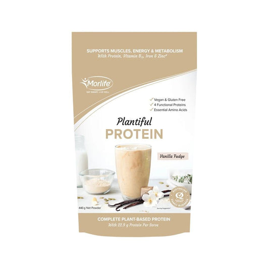 MORLIFE PLANTIFUL PROTEIN VANILLA FUDGE 440G