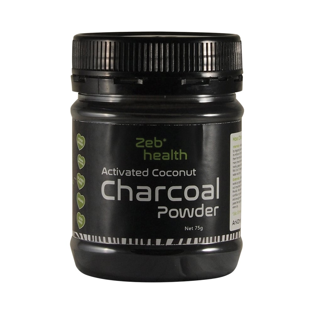 ZEB HEALTH ACTIVATED COCONUT CHARCOAL POWDER 75G