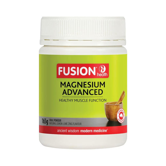 FUSION HEALTH MAGNESIUM ADVANCED LEMON-LIME ZING ORAL POWDER 165G