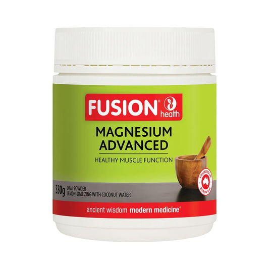 FUSION HEALTH MAGNESIUM ADVANCED LEMON-LIME ZING ORAL POWDER 330G