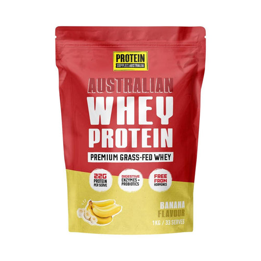 PROTEIN SUPPLIES AUSTRALIA AUSTRALIAN WHEY PROTEIN BANANA 1KG