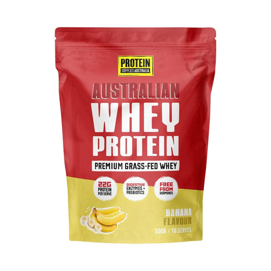 PROTEIN SUPPLIES AUSTRALIA AUSTRALIAN WHEY PROTEIN BANANA 500G