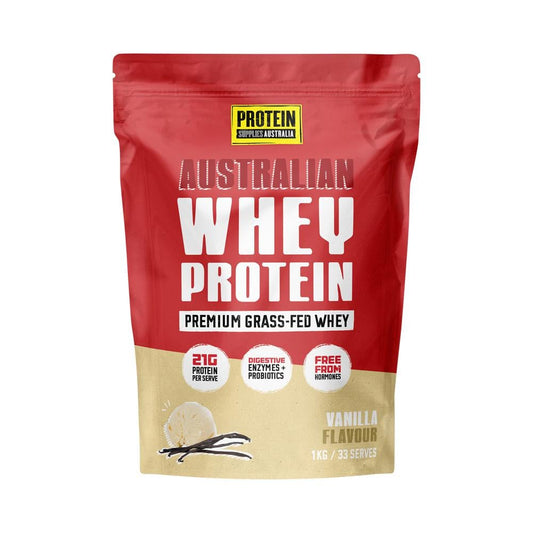 PROTEIN SUPPLIES AUSTRALIA AUSTRALIAN WHEY PROTEIN VANILLA 1KG