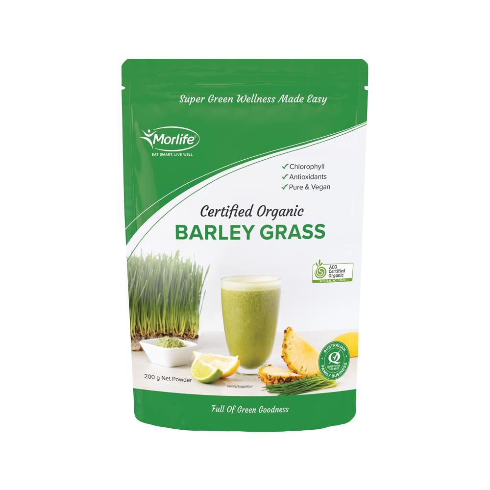 MORLIFE ORGANIC BARLEY GRASS 200G